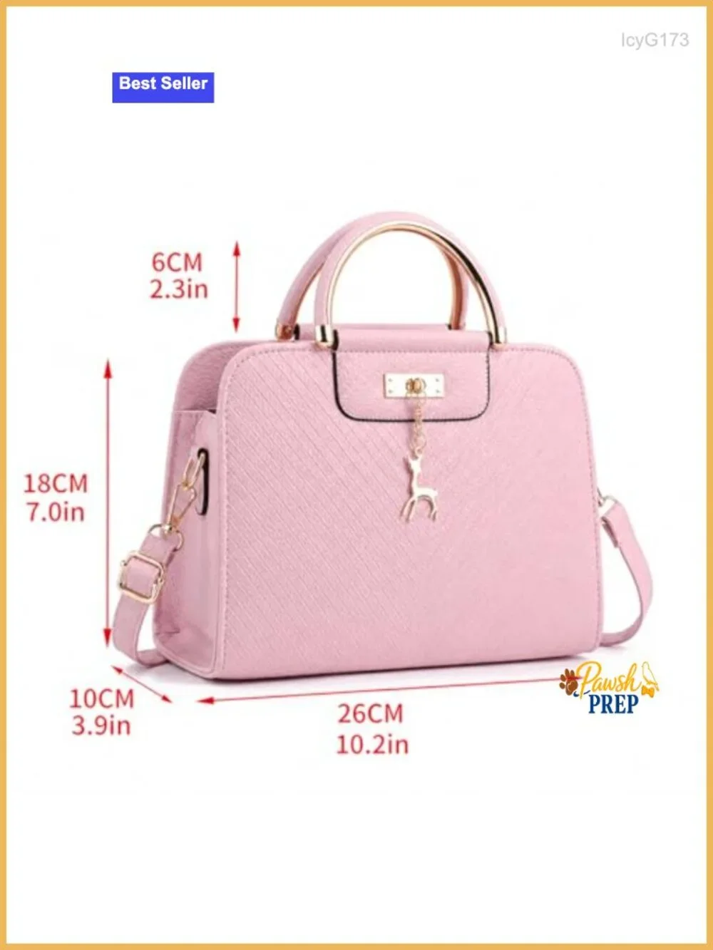 Small Croc Texture Satchel Handbag - Faux Leather Top Handle Purse Crossbody